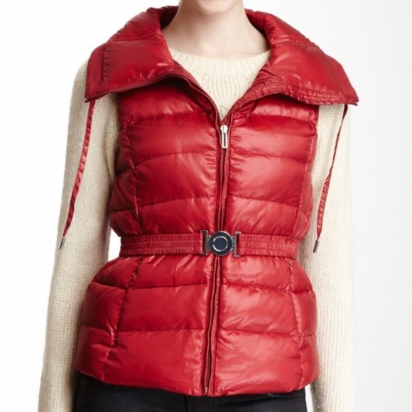 Happy Goat Lucky Kayla Down Vest Red Small - Picture 1 of 9